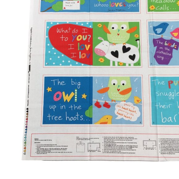 Studio E Huggable & Loveable Whooo Loves You Soft Book Fabric Panel 44x35" - Picture 3 of 10